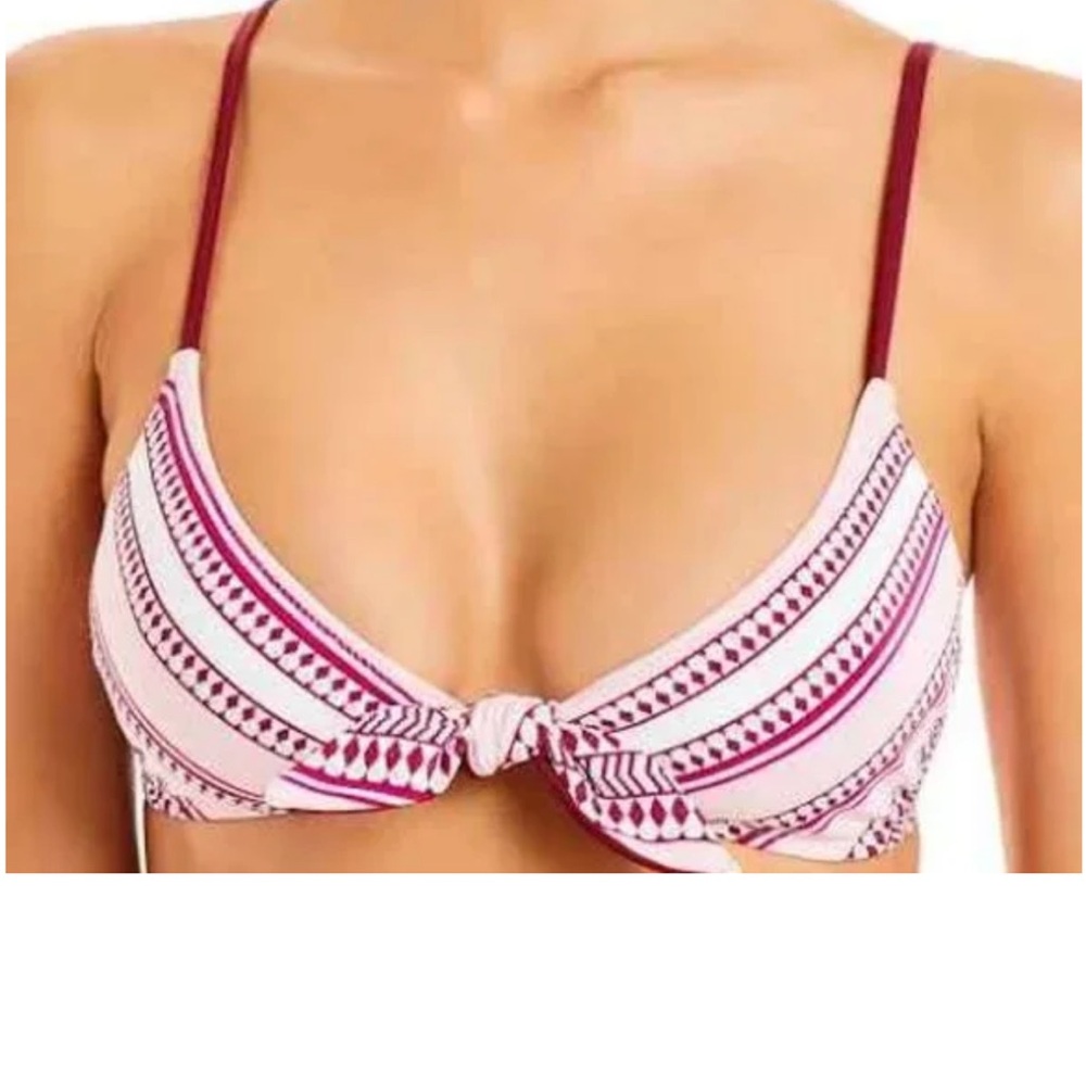 New Lemlem Neela Tie Front Bikini Swim Top small
